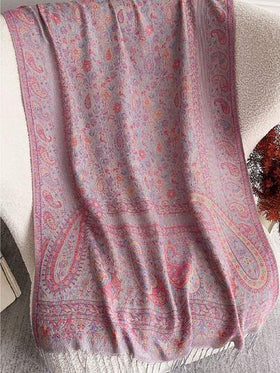 وشاح نسائي أنيق دافئ بطباعة نمط الكاجو، وشاح كلاسيكي بطبعة البيزلي للحجاب والشال للعباءة