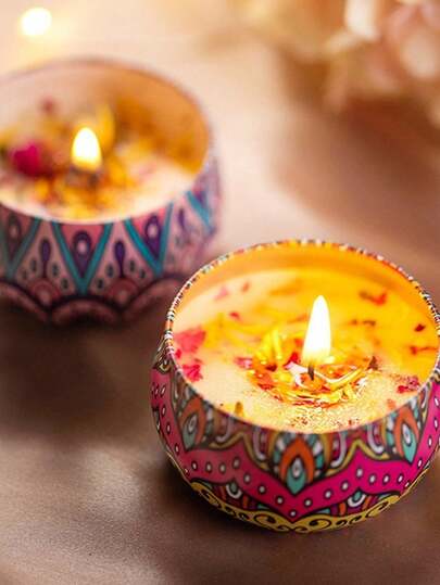 شموع معطرة، شموع معطرة في زجاجات ملونة، شموع في أوعية، حاملات شموع من شمع الصويا المصنوع يدويًا، مناسبة لديكور المنزل والأعراس وزينة عيد الميلاد والأعياد، هدايا مثالية للأصدقاء والعائلة. شموع معدنية مناسبة لأعياد الميلاد وعيد الحب أو رحلات عيد الأم، مجموع