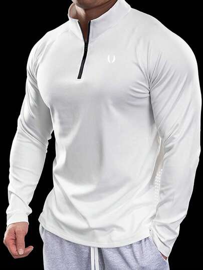 Manfinity Sport Corelite سترات رياضية كاجوال بسيطة للرجال، جاكيت رياضي للارتداء اليومي، قميص ضاغط للرجال