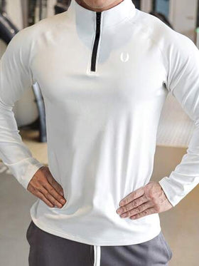 Manfinity Sport Corelite سترات رياضية كاجوال بسيطة للرجال، جاكيت رياضي للارتداء اليومي، قميص ضاغط للرجال