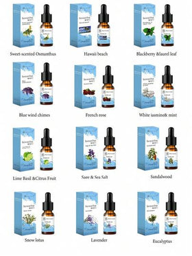 قطعة واحدة من الزيت العطري الأساسي بالزهور سعة 10مل - عطر فاخر للمبخرات وأجهزة الترطيب والعلاج بالعطور - برائحة الأناناس والتوت العليق والبرتقال الحلو والليمون والكرز والجريب فروت والخوخ شبه الناضج، المستخدم للاسترخاء وتحسين المزاج