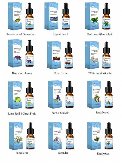 قطعة واحدة من الزيت العطري الأساسي بالزهور سعة 10مل - عطر فاخر للمبخرات وأجهزة الترطيب والعلاج بالعطور - برائحة الأناناس والتوت العليق والبرتقال الحلو والليمون والكرز والجريب فروت والخوخ شبه الناضج، المستخدم للاسترخاء وتحسين المزاج
