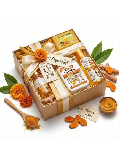مجموعة العناية بالبشرة بالكركم 2 قطعة، زيت أساسي من الكركم + صابون الكركم، سيروم الكركم + غسول الوجه بالكركم، مرطب، مشرق، عطر وغير مهيج، مناسب لجميع أنواع البشرة، العناية اليومية بالبشرة، هدية مثالية