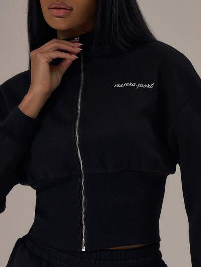 Musera Sport ملابس علوية رياضية مع سحاب وخصر مشدود، ملابس رياضية شتوية للتمارين الرياضية والجيم