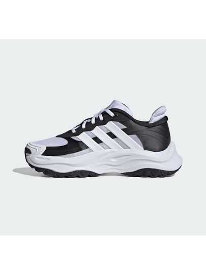 Adidas أديداس أحذية الجري للرجال الخارجية المريحة والمتينة، ماكسوايفي هالو ذات الوحدة الناعمة غير المرهقة للمشي الخارجي، أسود وأبيض متعدد الاستخدامات للتنقل والرياضة اليومية، أساسيات الرياضة JS0221
