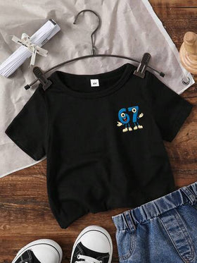 SHEIN GraphicGems تي شيرت قصير الأكمام بطبعة رقم "67" وحرف "SIX SEVEN" مضحك وأنيق، مناسب للارتداء في الخارج صيفًا