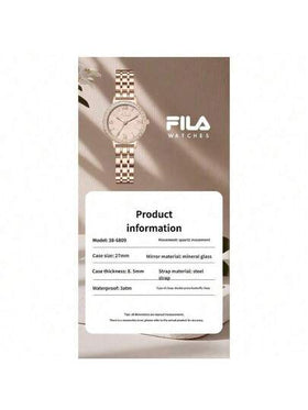 ساعة نسائية كوارتز من FILA - علبة مرصعة بالكريستال اللامع، قرص نجمي، سوار من اللؤلؤ وسلسلة من الفولاذ المقاوم للصدأ | هدية فاخرة | تأتي مع علبة هدايا أنيقة | مثالية للحفلات والاحتفالات | جودة العلامة التجارية الموثوقة