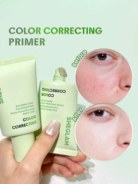 SHEGLAM Even Better برايمر مصحح للون-Green علامة تجارية جمال مكياج ميكب مستحضرات تجميل للنساء الفتيات مثالي لفصل الشتاء الربيع مثالي ل- Y2K أزياء أنيقة رمضان هدية حفلة جاهز أفضل لون