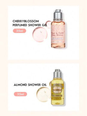 زيت استحمام اللوز وجل استحمام زهر الكرز من L'Occitane (جل استحمام 35مل*2 وزيت استحمام 35مل*2) - 1.18