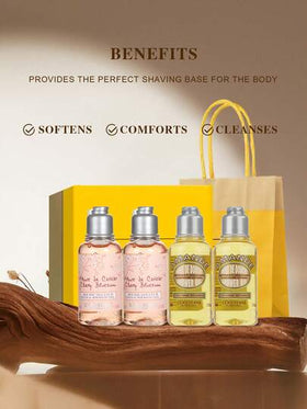 زيت استحمام اللوز وجل استحمام زهر الكرز من L'Occitane (جل استحمام 35مل*2 وزيت استحمام 35مل*2) - 1.18