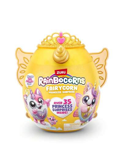 ZURU Rainbocorns Fairycorn Princess Surprise، دمية ناعمة قابلة للجمع بطول 11 بوصة، بيضة مفاجأة، أجنحة جنية قابلة للارتداء، أميرة سحرية، للأعمار 3+ للبنات، الأطفال