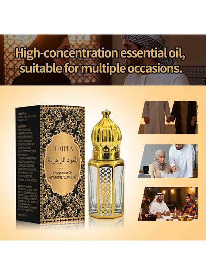 زيت عطر فانيليا وعود عربي شرقي 10مل، خالي من الكحول، عطر طويل الأمد، مناسب لمختلف المناسبات، هدية مثالية