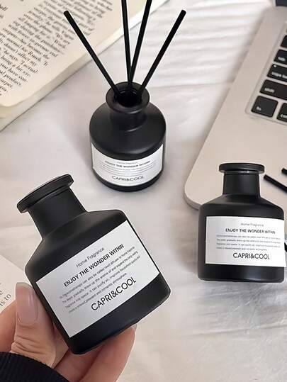 مجموعة (1 زجاجة زيت العطور + 3/4 عصي موزع) موزع عطور منزلي بدون لهب، عطر طويل الأمد، مناسب لغرفة النوم والحمام وغرفة المعيشة وما إلى ذلك