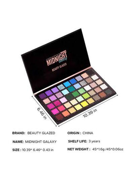 beauty glazed 45 لوحة ظلال عيون مطفية ولؤلؤية: درجات لونية أرضية، مناسبة لمكياج المسرح، مكياج الأطفال، مكياج الأزياء، مكياج هالوين وعيد الميلاد