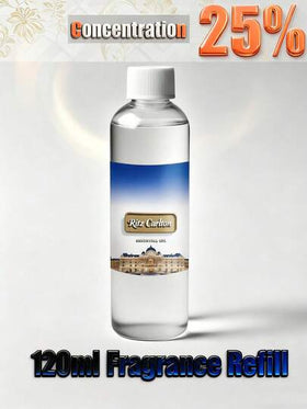 120 مل إعادة تعبئة عطر ريتز كارلتون (تركيز 25٪): مناسب لموزعات القصب والزيوت الأساسية والمرطبات وموزعات السيارات | رائحة لافندر/فانيليا طويلة الأمد، مناسبة للمنزل/المكتب/الحمام | مستخلصات نباتية طبيعية، قائم على الماء وخالي من الكحول، سهل الحمل
