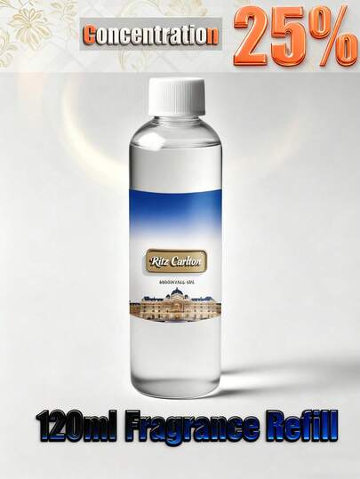 120 مل إعادة تعبئة عطر ريتز كارلتون (تركيز 25٪): مناسب لموزعات القصب والزيوت الأساسية والمرطبات وموزعات السيارات | رائحة لافندر/فانيليا طويلة الأمد، مناسبة للمنزل/المكتب/الحمام | مستخلصات نباتية طبيعية، قائم على الماء وخالي من الكحول، سهل الحمل