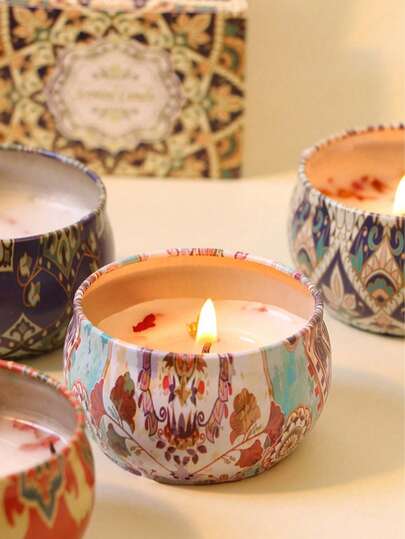 مجموعة شموع معطرة، أكواب شموع شمع الصويا اليدوية، شموع معطرة بالزهور لديكور الزفاف والأعياد، هدية مثالية للعائلة والأصدقاء، عيد الميلاد، عيد الحب أو عيد الأم، أكواب شموع معطرة للسفر، صندوق هدايا العلاج بالروائح، ديكور الغرفة، هدية التخرج