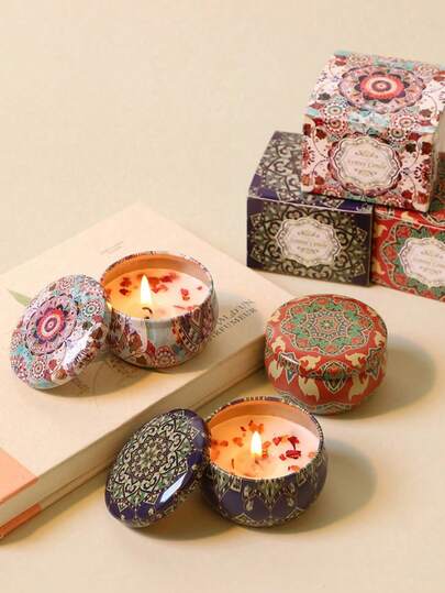 مجموعة شموع معطرة، أكواب شموع شمع الصويا اليدوية، شموع معطرة بالزهور لديكور الزفاف والأعياد، هدية مثالية للعائلة والأصدقاء، عيد الميلاد، عيد الحب أو عيد الأم، أكواب شموع معطرة للسفر، صندوق هدايا العلاج بالروائح، ديكور الغرفة، هدية التخرج