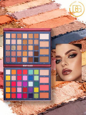 beauty glazed 68 لون ظلال عيون بألوان مطفأة ولامعة، عالية الصبغة، طويلة الأمد، مقاومة للماء