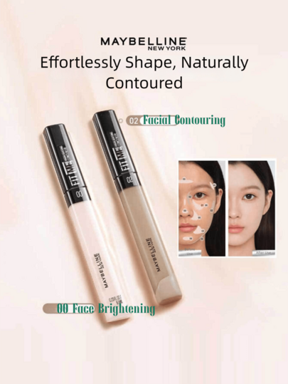 Maybelline ميبيلين نيويورك كونسيلر فيت مي، يضيء الهالات السوداء، إبراز طبيعي للتظليل والتحديد