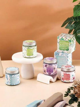 شمعة معطرة من الزجاج بتصميم سلسلة زهرة النيلوفر الرباعية الألوان، قطر 6.2 سم/2.44 بوصة، خالية من الدخان، طويلة الأمد، عالية الجودة، رومانسية، هدية مثالية للنساء، برائحة طويلة الأمد، يمكن استخدامها كديكور طاولة أو ديكور منزلي. مناسبة لعيد الحب