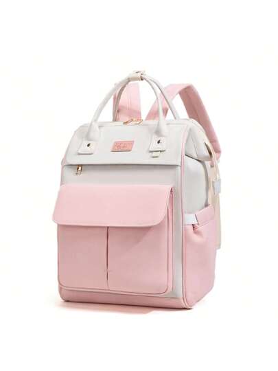 حقيبة ظهر أمومة موضة، حقيبة ظهر للنساء، حقيبة حفاضات سعة كبيرة، حقيبة حمل وأمومة محمولة