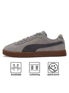 Puma أحذية رياضية من الجلد المدبوغ للرجال والنساء، تصميم ألوان متباينة، شعار معدني على أصبع القدم، أحذية رياضية خفيفة الوزن للاستخدام اليومي والخارجي، رقم الطراز 400717