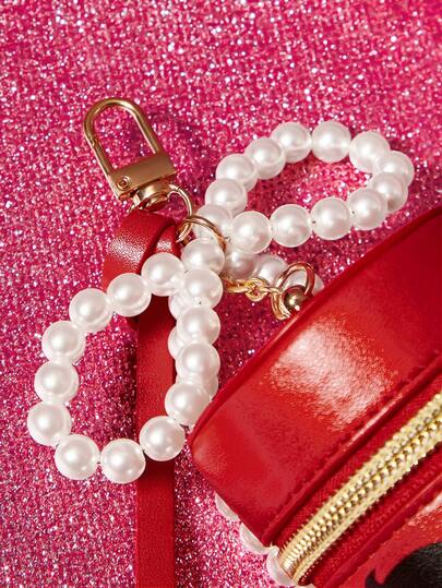Betty Boop x SHEIN حقيبة تغيير مطبوعة بشكل أسطواني من جلد البولي يوريثان مزينة بفيونكة اللؤلؤية، مناسبة لتخزين العملات المعدنية والأحمر شفاه وبلسم الشفاه والمفاتيح والأغراض الصغيرة، مناسبة للرجال والنساء والطلاب، لطيفة، محبة، تقبيل، حب، أفكار هدايا، حفلة،