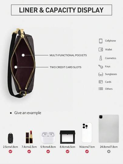 Coach حقيبة كتف نوليتا 19 للنساء، محفظة جلدية أنيقة معصم، حقيبة هوبو أنيقة تحت الإبط، حقيبة يد كلاتش كاجوال للسيدات مع سحاب إغلاق