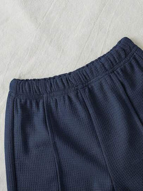 SHEIN مجموعة قميص بولو وشورت كاجوال مريحة وأنيقة للأطفال الصغار، مناسبة للخروجات اليومية والعطلات، ملابس أطفال صبي، صيفي، 2 قطعة
