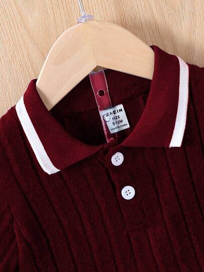 SHEIN Vintaside Kids مجموعتان للأطفال الصبيان، قميص بولو أزرق داكن وشورت، قماش سميك مخطط، مناسب للعب اليومي الخارجي، المدرسة، العطلات، بأناقة، مناسب للأنشطة العائلية، الرياضة والحفلات