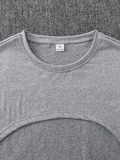 SHEIN Sparklyn طقم ملابس كاجوال يومي مكون من قميص كامي بطبعة قلب بياقة دائرية وذيل غير منتظم وأكمام قصيرة، وبنطال بخصر مطاطي وساق واسعة