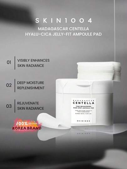 SKIN1004 60 قطعة من وسادات القطن المشبعة بجوهر زهرة اللوتس الثلجية من مدغشقر وحمض الهيالورونيك، العناية الكورية بالبشرة، تحتوي على زهرة اللوتس الثلجية من مدغشقر وحمض الهيالورونيك