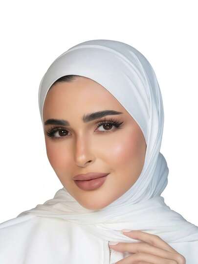 قطعة واحدة من الحجاب الفوري للنساء، وشاح ربطة الربطة، وشاح ملون كلاسيكي، قماش فسكوز ناعم ومريح، مناسب للارتداء اليومي والعباءة ومناسبات العطلات