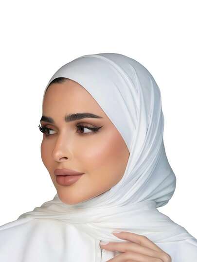 قطعة واحدة من الحجاب الفوري للنساء، وشاح ربطة الربطة، وشاح ملون كلاسيكي، قماش فسكوز ناعم ومريح، مناسب للارتداء اليومي والعباءة ومناسبات العطلات