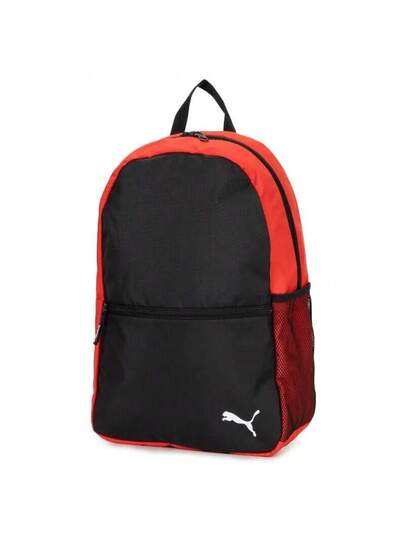 حقيبة ظهر PUMA Sporty Convenience Casual Fabric Backpack للرجال، مقاس متوسط، أسود وأحمر