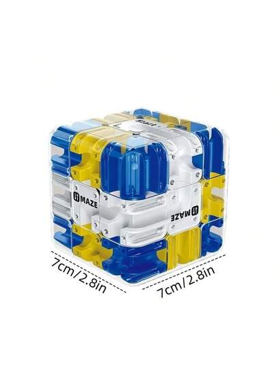 مكعب لعبة ألغاز ثلاثي الأبعاد، ألغاز مكعب متاهة ثلاثية الأبعاد، لعبة تطابق الألوان، ألعاب حسية تعليمية لتنمية الوعي المكاني وتدريب الدماغ لتخفيف التوتر للأطفال والبالغين والمراهقين (الألوان والتفاصيل عشوائية)