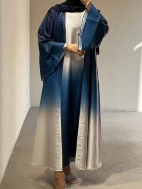 عباية أنيقة ذات تدرج لوني جديدة، بتصميم كارديجان 2 في 1، مناسبة للربيع والخريف والشتاء