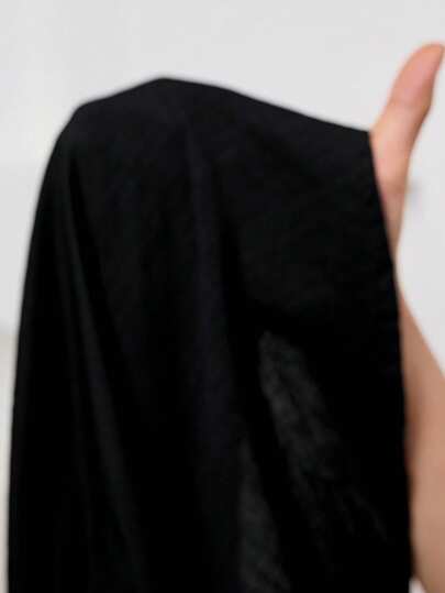 SHEIN فستان طويل الأكمام بخصر مناسب، موحد اللون مع تطريز ذهبي للفتيات المراهقات، مناسب للسفر والعطلات والريف والمنتجعات الكاجوال والبوهيمي، متناسق مع الأم والابنة