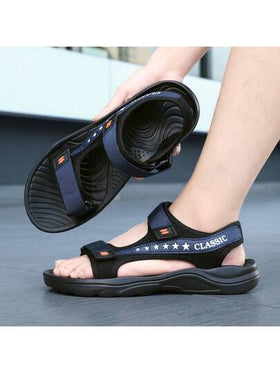 صنادل رجالية، صنادل داخلية/خارجية كاجوال، أحذية شاطئ، قاعدة ناعمة مانعة للانزلاق، قابلة للتنفس ومريحة، حزام قابل للتعديل بخطاف وحلقة، صنادل صيفية خارجية بسيطة وأنيقة-47