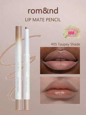 Rom&nd قلم رصاص شفاه رومان LIP MATE PENCIL 05 بظل تاوبي، حافة ضبابية ريشية، تقنية نواة هوائية تنفس، اندماج محيط الشفاه، ظل دافئ لوز ضبابي، رمادي بارد وردي شفاف، سحر كراميل كستناء، طقم نحت الشفاه بحجم الجيب، همس الشفاه بدون مكياج، جمال كوري، مكياج كوري، 0.