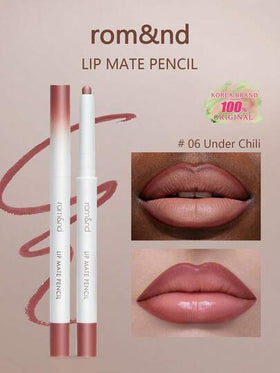 Rom&nd قلم رصاص شفاه رومان LIP MATE PENCIL 06 تحت الفلفل الحار، حافة ضبابية ريشية، تقنية نواة هوائية تنفس، اندماج محيط الشفاه، ظل بني دافئ ضبابي، رمادي بارد وردي شفاف، كراميل كستناء ذائب، طقم نحت الشفاه بحجم الجيب، همس الشفاه بدون مكياج، جمال كوري، مستحضر