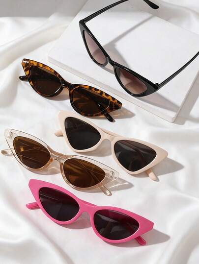 5 قطع من نظارات شمسية عصرية وشخصية متعددة الاستخدامات بتصميم عين القطة