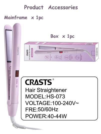 CRASTS مكواة تصفيف الشعر ذات الاستخدامين المزدوج من كراستس، أداة تصفيف شعر احترافية للصالون، تقوم بتنعيم وتجعيد الشعر دون إتلاف