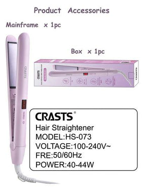 CRASTS مكواة تصفيف الشعر ذات الاستخدامين المزدوج من كراستس، أداة تصفيف شعر احترافية للصالون، تقوم بتنعيم وتجعيد الشعر دون إتلاف