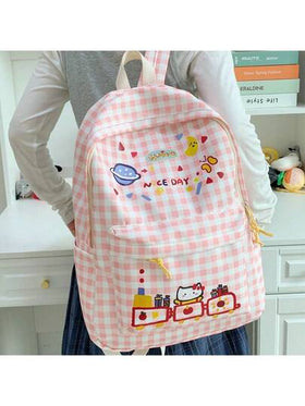 Sanrio حقيبة ظهر بتصميم فريد، حقيبة كتب ذات سعة كبيرة بطراز أنثوي جذاب، حقيبة مدرسية جديدة مناسبة للمراهقين، هدية للبنات/طلاب المدارس الثانوية/حقيبة مدرسية لعيد الميلاد