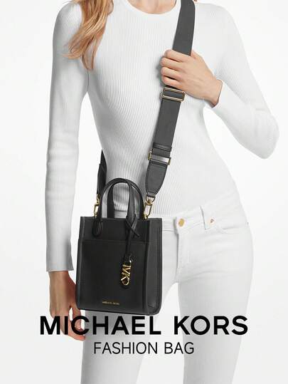Michael Kors حقيبة ميريلا صغيرة كروس بودي للنساء مع حزام قابل للفصل