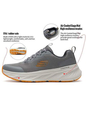 Skechers أحذية الجري للرجال، أحذية رياضية خفيفة الوزن للاستخدام اليومي مع نظام ربط بالأربطة، بنعل داخلي من رغوة الذاكرة المبردة بالهواء، أحذية رياضية تنفس وراحة للأنشطة الترفيهية، 232835-GYOR