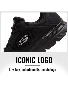 Skechers أحذية رجالية كاجوال، أحذية رياضية خارجية، نعل EVA خفيف الوزن، نعل داخلي من رغوة الذاكرة، أحذية كاجوال يومية مريحة وخفيفة الوزن، أحذية للسفر 8790230-BBK