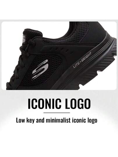 Skechers أحذية رجالية كاجوال، أحذية رياضية خارجية، نعل EVA خفيف الوزن، نعل داخلي من رغوة الذاكرة، أحذية كاجوال يومية مريحة وخفيفة الوزن، أحذية للسفر 8790230-BBK
